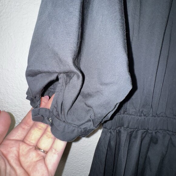 Club Monaco Collared A-line Dress Women Size 10 Black Work Professional Party - Picture 4 of 9